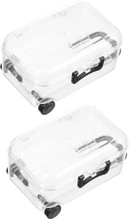 minkissy 2stücke Schmuck Aufbewahrungsbox Aus Kunststoff Transparente Kunststoffbehälter Für Ohrringe Halsketten Ringe Und Kleine Gegenstände Kompakt Und Langlebig