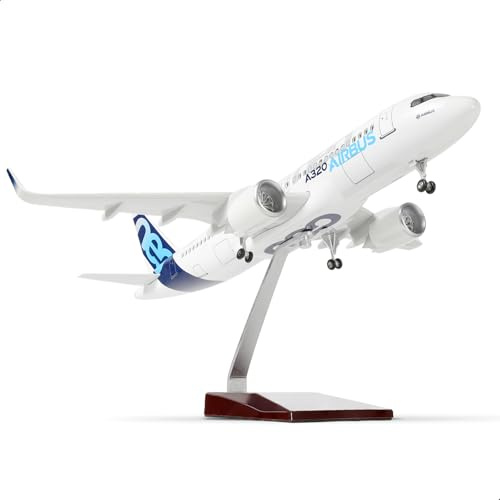 QIYUMOKE 1:200 A320 prototipo modelo de avión fundido a presión con soporte (38 cm-L)