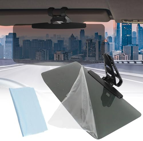 Belligern Car Sun Visor with Polarized Glare Protection Driving Car Sun Visor Firmly Fixed Universal Car Sun Visor with Polarized Glare Protection Improve Driving Safety Suitable for All Cars