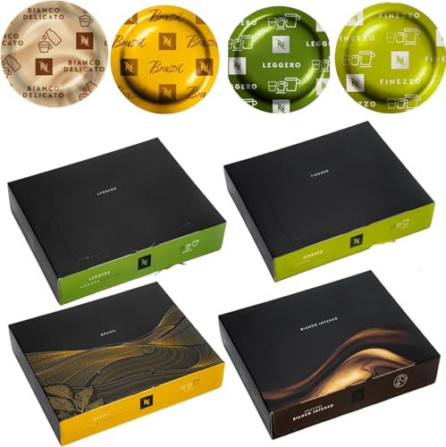 Pro Capsules Mild Assortment - 200 Coffee Pods Bianco Delicato, Leggero, Finezzo, Brazilian Origin Flavors | For Commercial Machine