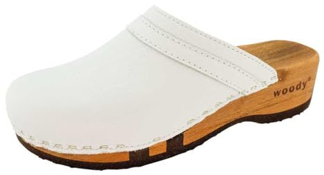 woody Damen Hanni Clog, Weiss, 39 EU