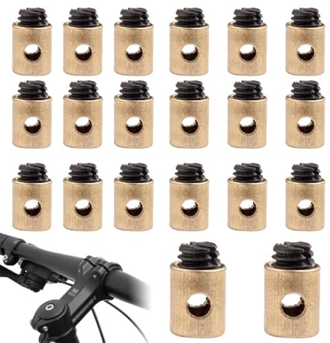 QEXUJOW Câbles et gaines de frein vélo,Lot de 20 connecteurs à vis Ø5 x 6 mm pour câbles d'accélérateur, carburateurs, scooters, engrenages, cyclomoteurs, tondeuses de jardin