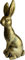 khevga Osterhase Gold 42 cm – Osterdekoration Gold aus Fiberglas – Edle Tischdekoration Ostern – Goldene Osterdeko für Wohnzimmer, Büro & Feste