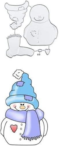 Silber-Stanzformen, Weihnachts-Stanzformen, Metall, Scrapbooking, Prägeschablonen, Schneemann-Schablonen, DIY-Karten, Stanzschablone, Zeichenschablone, Album, Scrapbooking, Stanzformen