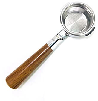 Msuiiixcccc Espresso Machine Bottomless PortafilterFit for Breville 58Mm BES900/920/980 Filter Coffee Bottomless Portafilter Stainless Steel Replacement Filter Basket Cafe Coffee Tools(Color:A) (C)