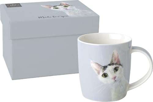 IHR - POM 1078749 - Kaffeebecher, Cat Stella, Katze, Porzellan, 8,5cm x 9cm, 300ml, mit Geschenkverpackung