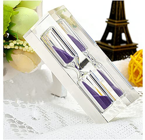 BDSHGRDH minuteur de Sable， Game Timer Sand Clock Timer 3mins Hourglass Timer for Kids,Acrylic Material(Pink)