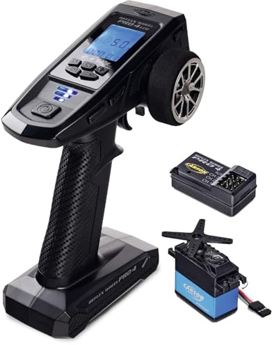 Carson 500500120 FS 4K Reflex Wheel Pro 4 2.4GHz LCD 6kg Servo - RC Zubehör, Modellbauzubehör, Tuning Set, RC Fernsteuerung, Schwarz