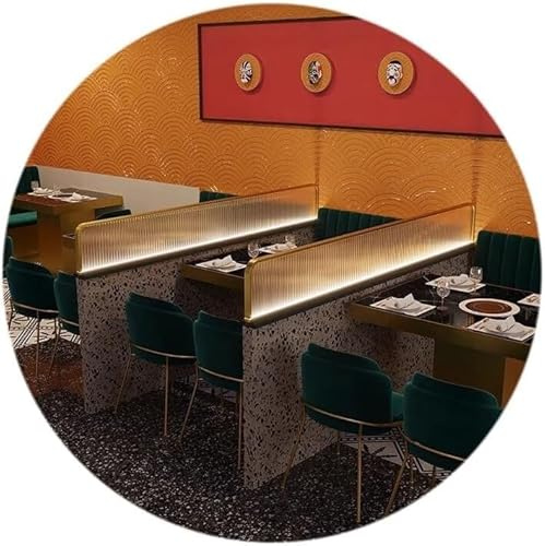 KAnduo Schreibtisch-Sichtschutz, Trennwand aus Glas for Cafés, Changhong, for Tischplatten, tragbare Arbeitskabinen, transparent(Brown,70x25cm)