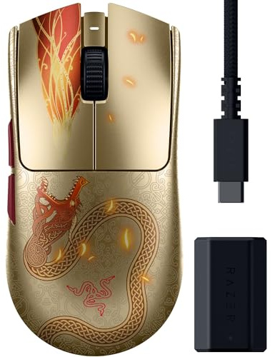 Razer Viper V3 Pro Counter-Strike 2 Dragon Lore - Ultra-lightweight wireless esports gaming mouse - 55g - 8K HyperPolling - Pro Sensor 35K DPI - 2,4 GHz HyperSpeed - 95 hours - PC/Mac | Dragon Lore