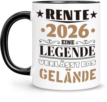 Belillpipi Geschenk zum Ruhestand für Männer, Geschenkidee mit lustigem Spruch, Keramik Kaffeetasse zum Ruhestand 2026, Abschiedsgeschenk für Kollegin, Kollegen, Chef, Rentner
