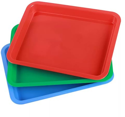 3 Pieces Dark Chamber Print Film Photo Paper Developer Tray Fixed Plate Shockproof Photography Process Tray