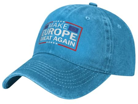 HACXZ Make Europe Great Again Jeans-Baseballkappe, Herren- und Damen-Trucker-Cap, Schwarz