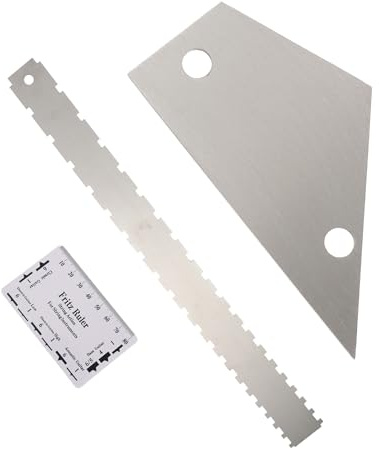 ifundom 3 Stück Gitarrenmesswerkzeug aus Edelstahl mit Gerader Kante und Kompaktem Design zur Messung der Saitenhöhe für Akustik und E gitarren