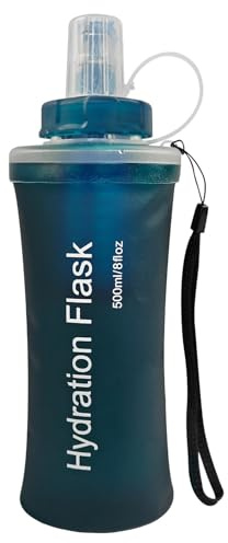 Tsophreniq Leakproof Folding Water Bottle Soft Flask with Filter Outdoor Running Kettles for Camping and Hiking Enduring Folding Water Bottle with Filter