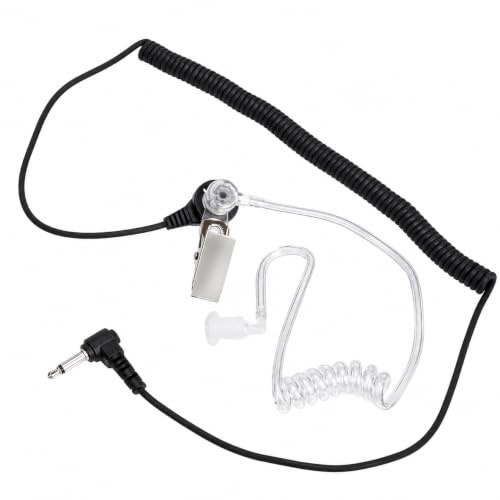 3.5mm Listen Only Acoustic Air Tube Earpiece, Surveillance Receiver Earphone for Two Way Radio Speaker Mic, Compatible with Motorola Kenwood Icom Walkie Talkie