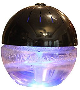 Unilution EcoGecko 75606Black H2O Earth Globe Air Revitalizer, Black