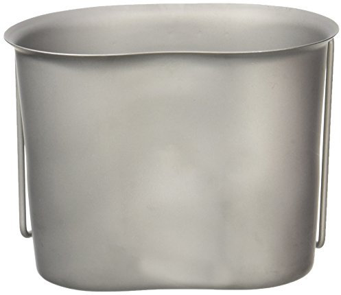 Miltec Gobelet Militaire en Forme de Rein avec poignée en Fil métallique 500 ML