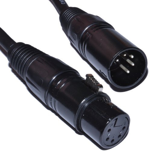 kenable PULSE DMX Shielded Stage Lead 5 Pin Male to Female Cable & Tie 3m [3 metres]
