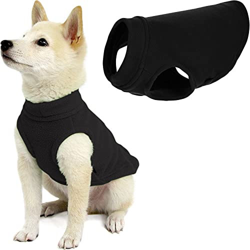 Gooby Hundeweste für kaltes Wetter, Stretch-Fleece, Größe M, Schwarz