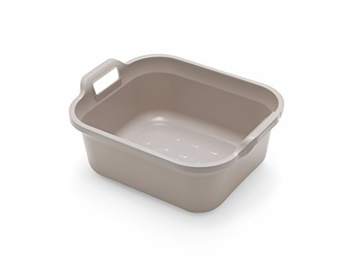 Addis Large 10L Washing Up Bowl With Handles In Light Mushroom, 39 x 32 x 14 cm
