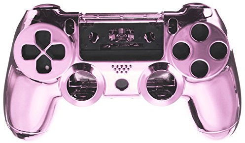 C-FUNN Chrome Skin Housing Protective Shell Case Cover For Sony Play Station 4 PS4 Controller - Pink