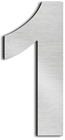hausnummer edelstahl Für Postfächer Türen Straßen Silber schwebende 10in1 | Höhe 25.4cm Wetterfest und Pflegeleicht Einfache Installation Edelstahl inoxydable SUS304