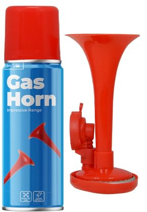 Simply Gas Trumpet Air Horn - Long Range for Emergency and Events - GH01, Red