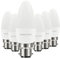 B22 LED Candle Light Bulb, B35 Shape with Milky Diffuser, 5 Watt, Cold White 6500K & RA≈92 High Color Rending, 500 Lumens≈50W Equivalent, Non-Dimmable, ES Edison Screw, Pack of 6