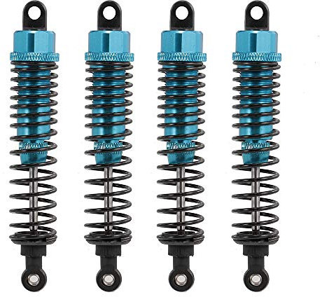 Hensych 4 Packung Einstellbares Öl 60mm 85mm 100mm Stoßdämpfer vorne und hinten aus Metall für 1/10 RC Auto LKW Teile Crawler Typ Axial SCX10 TRX4 D90 (Blau, 85mm)