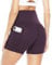 JOYSPELS Kurze Sporthose Damen, Kurze Leggings Damen Radlerhose Kurz Hose, Weintrauben, M