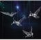 NUPTIO 50 Pcs Bird Decorations Glass Hanging Ornaments for Easter Tree, Christmas, and Seasonal Decor with 295Ft transparent line