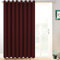 Yakamok Rideau occultant extra large pour porte coulissante en verre, à œillets, isolation thermique, 250 x 240 cm, 1 panneau, rouge bordeaux