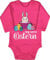 Baby Body langarm Mädchen Junge - Ostergeschenke - Mein erstes Ostern - Hase in Tasse - weiß - 3/6 Monate - Fuchsia - osterhase outfit osteroutfit easter 1 bodys osterbody ostermotiv 1. strampler