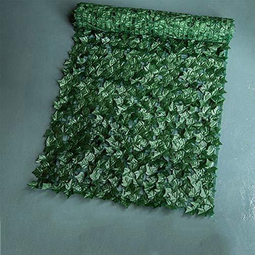 Valla de privacidad Artificial de Hiedra, 100 x 50 cm, Valla de setos Artificiales y Hojas de Hiedra sintética, decoración para decoración al Aire Libre, Jardinero, jardín, Forma de Hojas de Patata