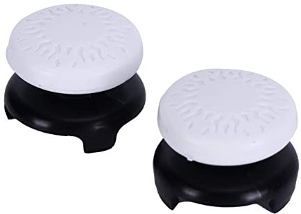 Eboxer 2Pcs Thumbstick Extender for PS5, 3D Texture Thumb Grip Stick Joystick Thumbstick for Playstation 5 Controller (White)