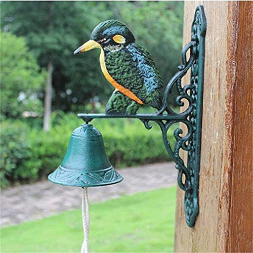 X&Z-XAOY Türklopfer Rustikal Metall Wandhalterung Türanruf Glocke Gusseisen Hängende Türklingel Kreative Klassische Abendessen Glocke Wind Chime Wellcome Ring Dekoration
