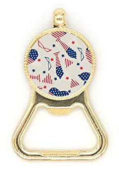 Flaschenöffner aus Edelstahl mit USA-Flagge