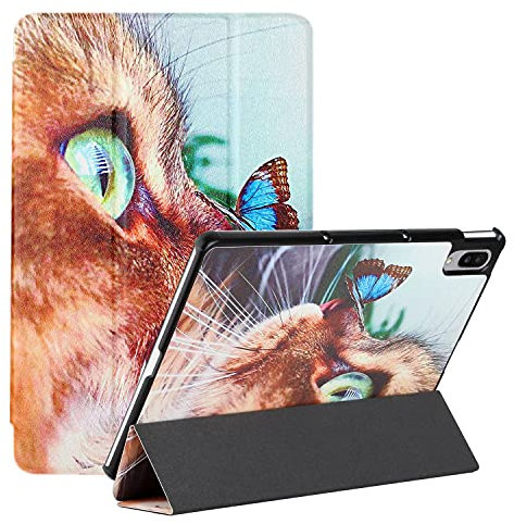 MadBee Tablet Coque pour Lenovo Tab P11 Pro (11.5 inch)/J706F, PU Cuir Flip Housse Étui Support Coque de Tablet, Léger Housse Tablette Cover [Sommeil/Réveil Automatique] (Chat)