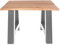 SAM Esstisch 80 x 80 cm Enrico, Eiche Rustik, massiv + geölt, Baumkantentisch mit silbernem A-Gestell aus Metall, pflegeleichter Esszimmertisch, Tisch aus Eichenholz, 26mm Platte