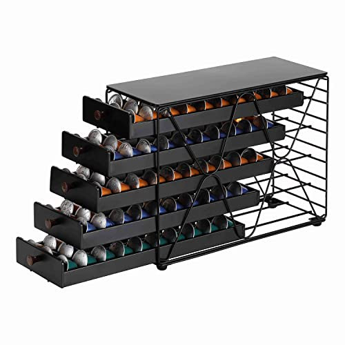 Soporte para cápsulas de café, compatible con cápsulas Nespresso Originaline, organizador de encimera de cocina de oficina (150 cápsulas, 5 niveles)