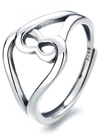 Skcess Trauringe Silber 925, Verstellbare Ringe Verlobungsring Damen Silber Unendlichkeit Verlobungsringe