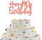 Happy 80th Birthday Cake Topper in Glitter Card,Happy Birthday Cupcake Toppers Rose Gold 80th Birthday Party Decor,Glitter Cake Decoration for Birthday Anniversary Party Decorations(80th, Rose Gold)