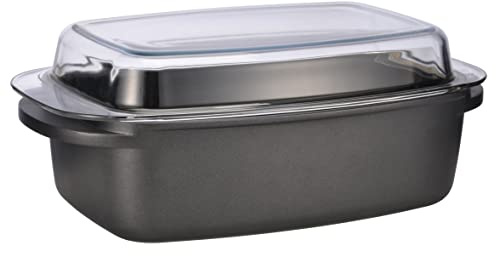 Aluguss Bräter 39 x 22 cm mit Glasdeckel - 5,6 L