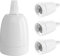 4PCs Vintage Ceramic Lamp Socket E27 Base Lamp Holder With Cord Grips, Industrial Porcelain Lamp Light Bulb Holder - White