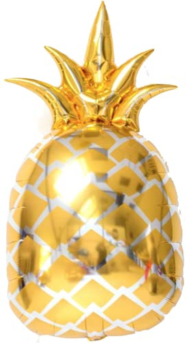 Folienballon Ananas, goldfarben, 74 cm