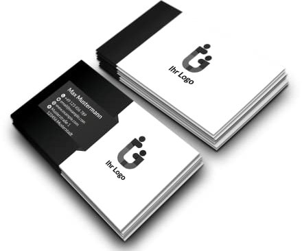 Visitenkarten personalisiert (85x55mm), Premium Papier, hochwertiger Druck, hohe Qualität, selbst gestalten für Business, Unternehmen, Startup & privat (Day and Night)