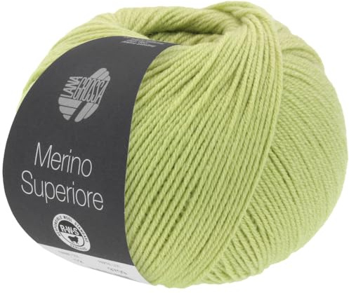 LANA GROSSA Merino Superiore | Pure, extrafeine Merinowolle waschmaschinenfest und filzfrei | Handstrickgarn aus 100% Schurwolle (Merino extrafein) | 50g Wolle zum Stricken & Häkeln | 180m Garn FB15