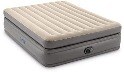 Intex 64164ND - Materasso Dura-Beam Prime Comfort Matrimoniale con Pompa Elettrica Incorporata, 152x203x51 cm