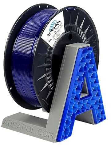 AURAPOL Filament 1.75 PETG mit +/- 0,02 mm Genauigkeit (1kg, RAL5002, Ultramarin Blau) - 3D Drucker Filament aus PET-G - Druckmaterialien kompatibel mit FDM(FFF) Druckern